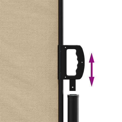 Toldo Lateral Retráctil Beige 120x500 Cm_4
