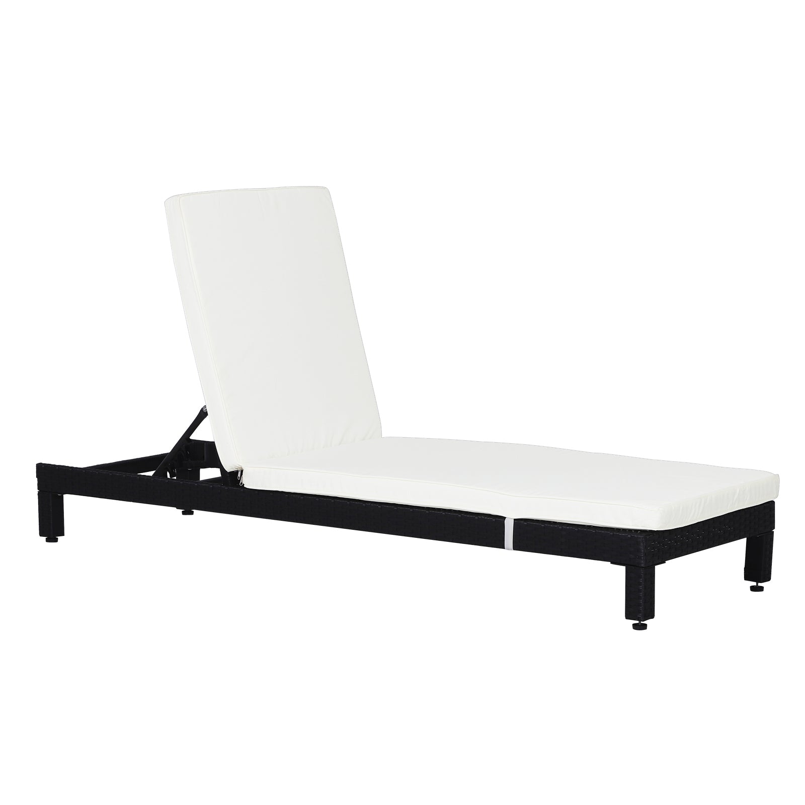 Outsunny Set De 2 Tumbonas De Ratán Chaise Longue Con Cojín Para Exterior Jardín_4