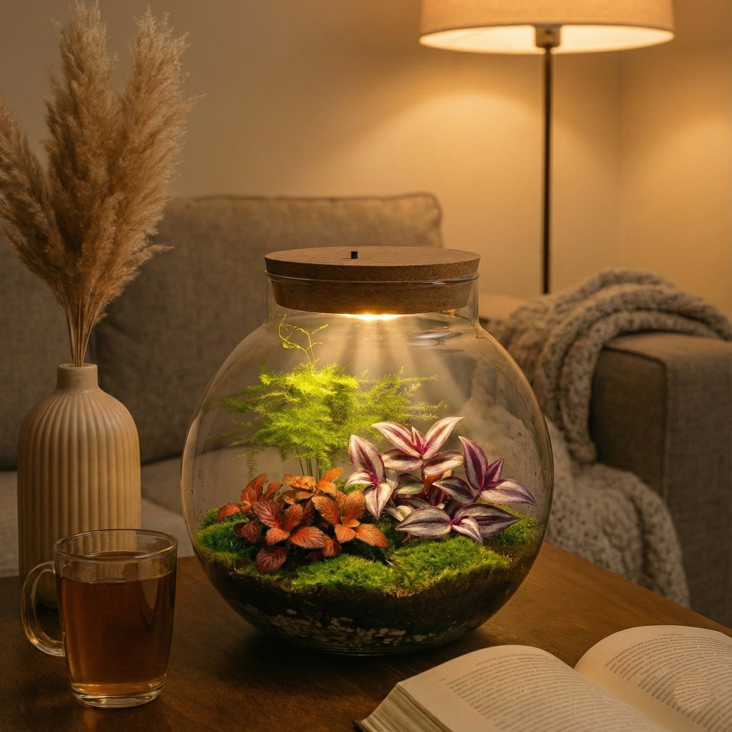 Terrario Grande - Ø30 Cm - Ecosistema - Cristal - Diy_1