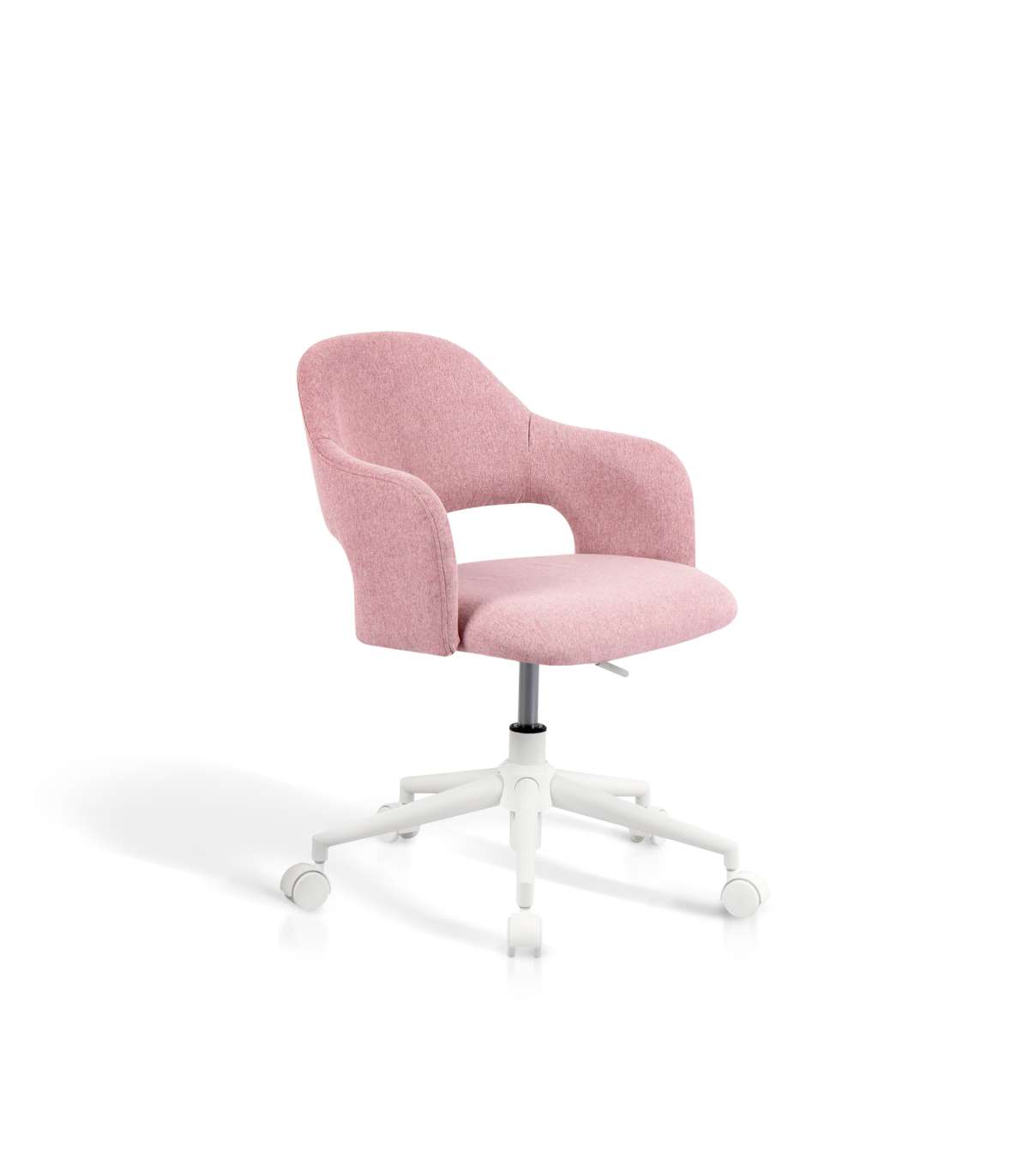 Silla Despacho Giratoria Elevable Acabado Rosa, 58m(ancho) 71/81cm(altura) 58cm(fondo)_0