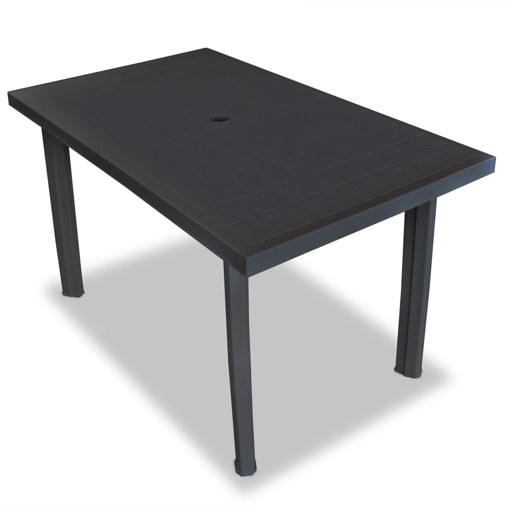 Vidaxl Set De Comedor De Jardín 5 Piezas Plástico Gris Antracita_1