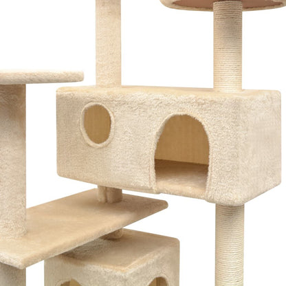 Vidaxl Rascador Para Gatos Con Poste Rascador De Sisal 125 Cm Beige_2