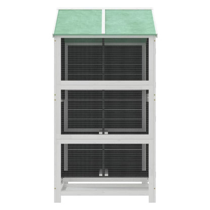 Vidaxl Casita Para Pájaros Madera Maciza Pino Gris 97x81x152 Cm_4