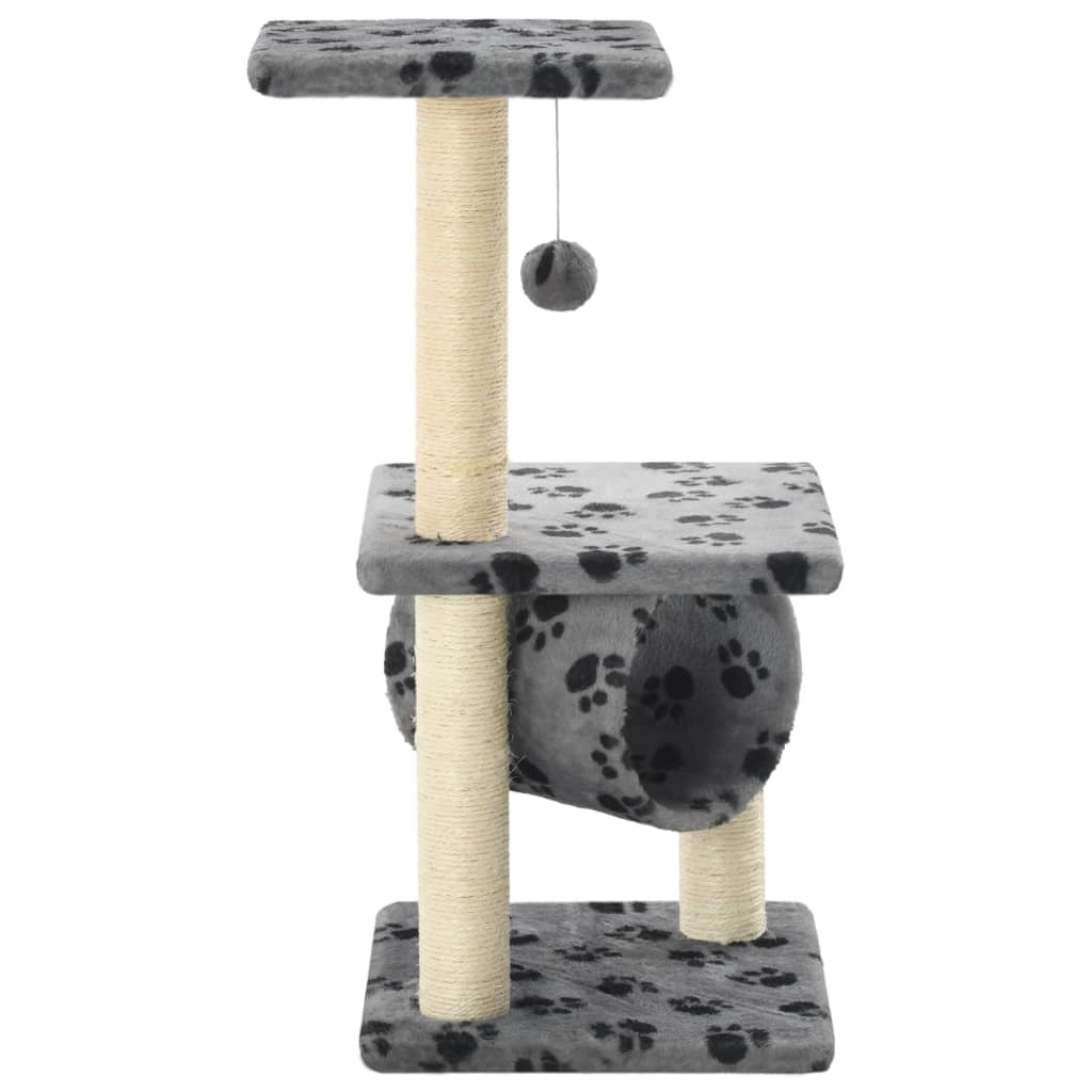 Vidaxl Rascador Para Gatos Con Poste De Sisal 65 Cm Huellas Gris_2