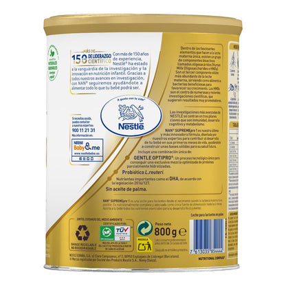 Nan Supremepro 1 Leche de inicio desde el primer día Nestlé 800 g NAN SUPREME pro 1