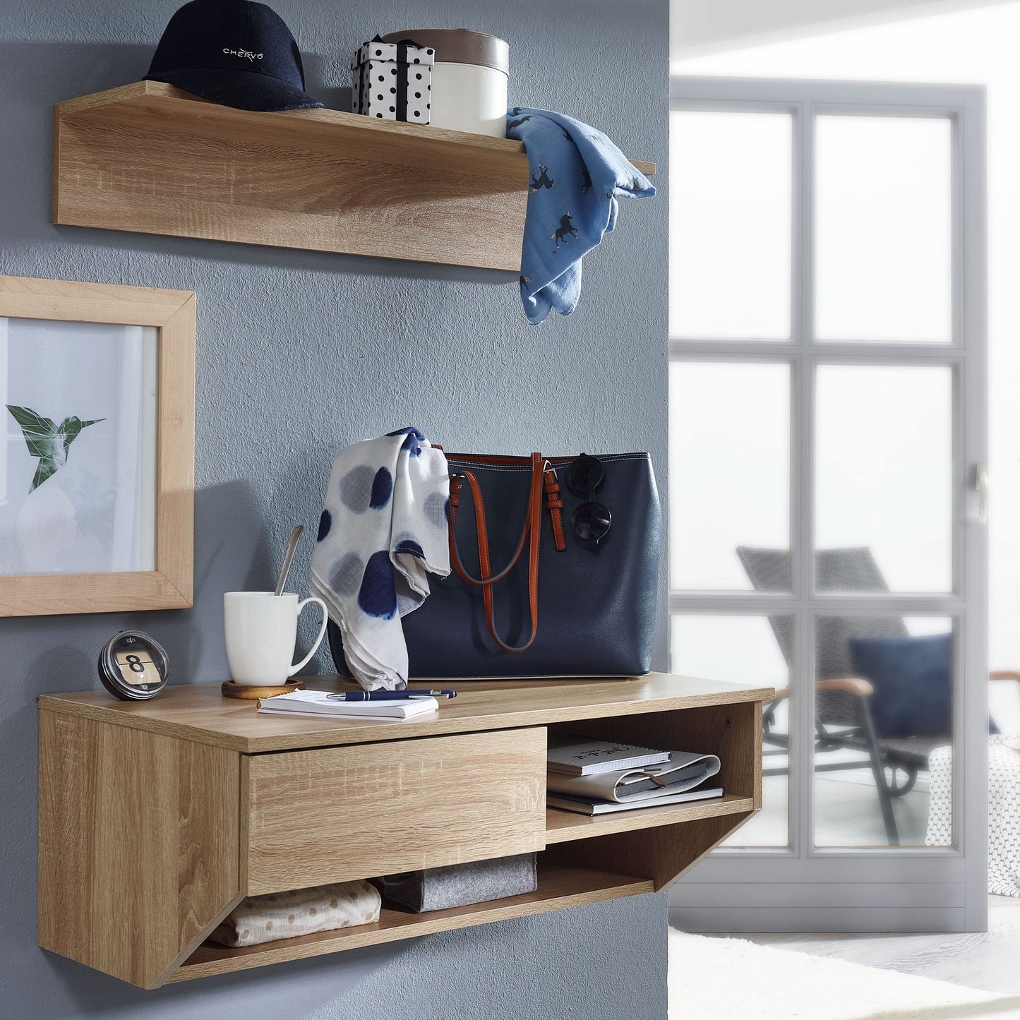 Estante De Pared 75 Cm De Roble Sonoma_1