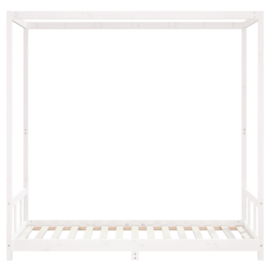 Vidaxl Estructura De Cama Para Niños Madera De Pino Blanco 90x190 Cm_3