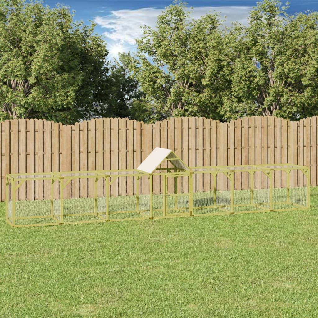 Vidaxl Gallinero Madera Maciza De Pino Impregnada 700x100x150 Cm_1