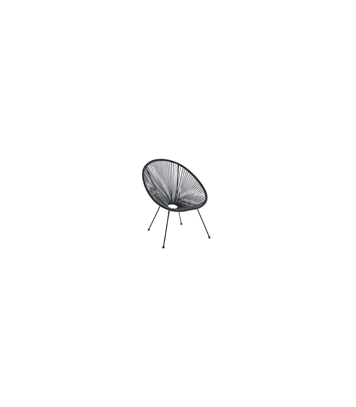 Pack De 2 Sillones Acapulco Acabado Negro, 85cm(alto) 80cm(ancho) 71cm(fondo)_0