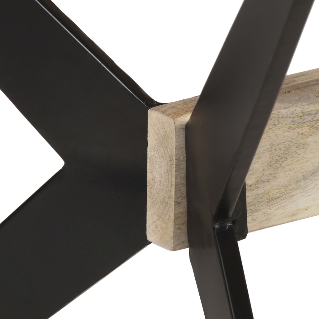 Mesa De Comedor De Madera Maciza De Mango 180x90x76 Cm_3
