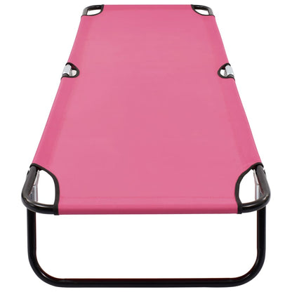 Tumbona Plegable De Acero Rosa_4