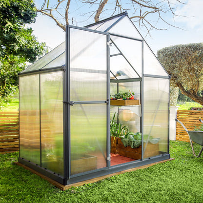 Canopia Mythos Invernadero De Jardín Policarbonato Doble Capa 126X185X208 cm Gris