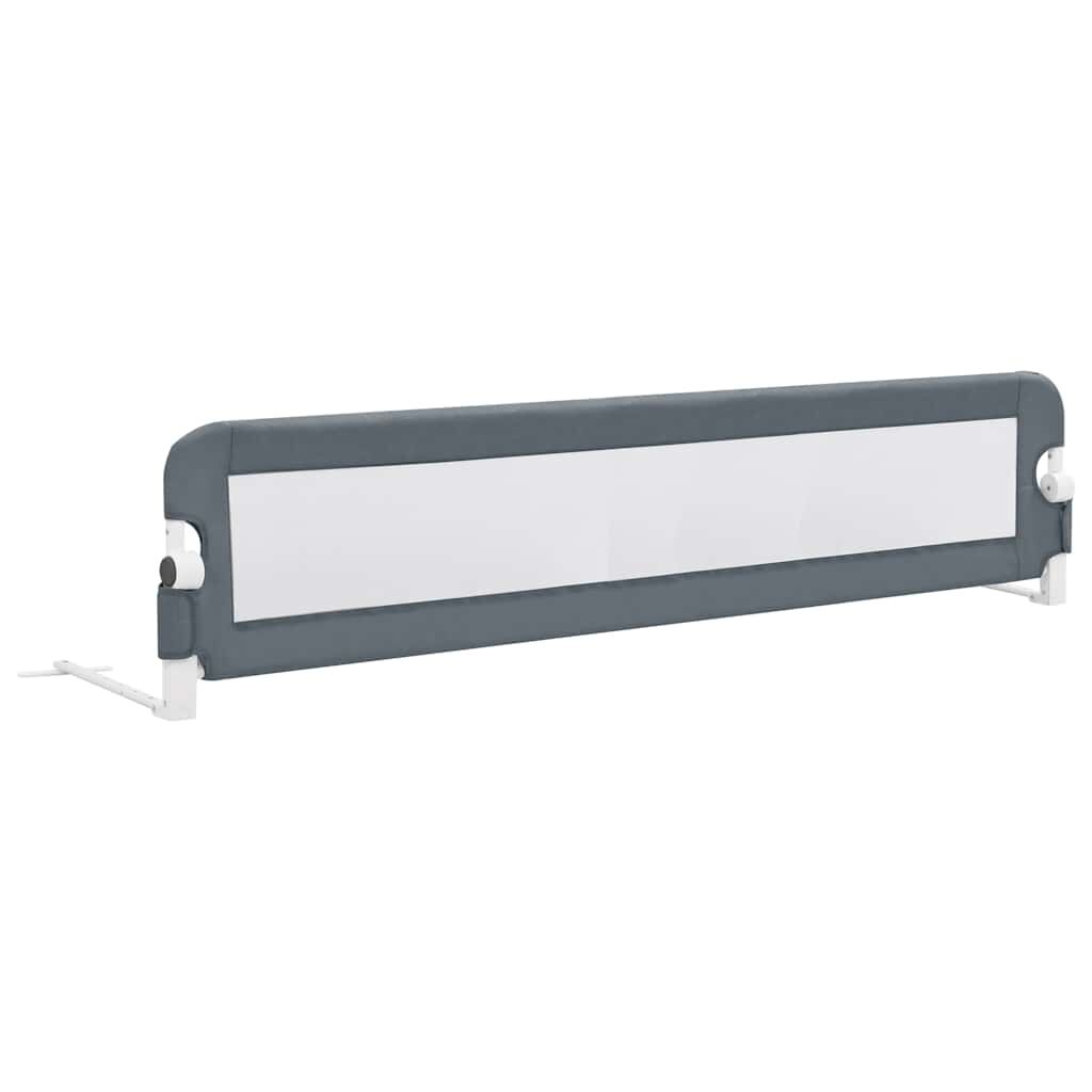 Vidaxl Barandilla De Seguridad Cama De Niño Poliéster Gris 180x42cm_0