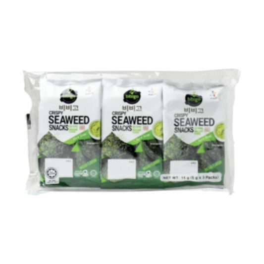 Snack de Algas Marinas Crujientes Wasabi Bibigo 15 g