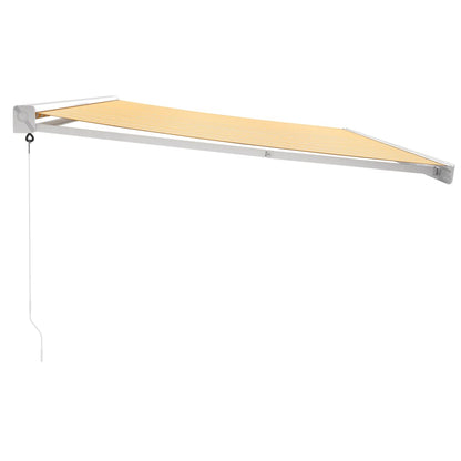 Toldo Retráctil Aluminio Y Tela Amarillo Y Blanco 5x3 M_5