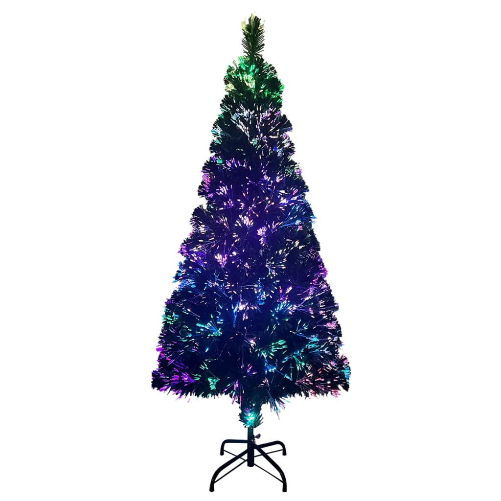 Vidaxl Árbol De Navidad Artificial Y Soporte Fibra Óptica Verde 210 Cm_0