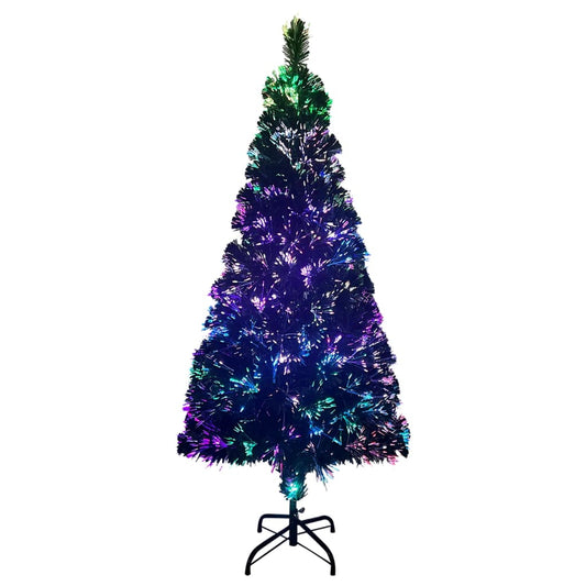 Vidaxl Árbol De Navidad Artificial Y Soporte Fibra Óptica Verde 210 Cm_0