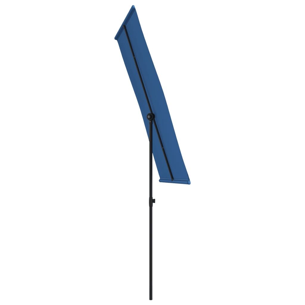 Vidaxl Sombrilla De Jardín Con Palo De Aluminio Azul Azure 180x110 Cm_4