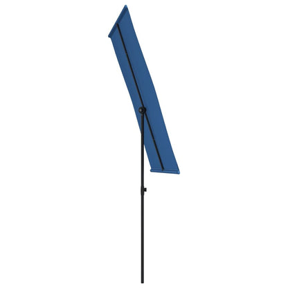 Vidaxl Sombrilla De Jardín Con Palo De Aluminio Azul Azure 180x110 Cm_4