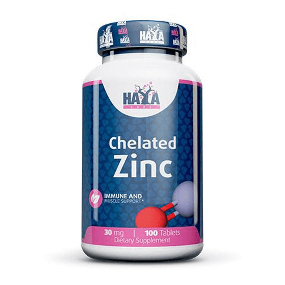 Zinc Quelado 30mg - 100 Tabletas - Minerales - Haya Labs_0
