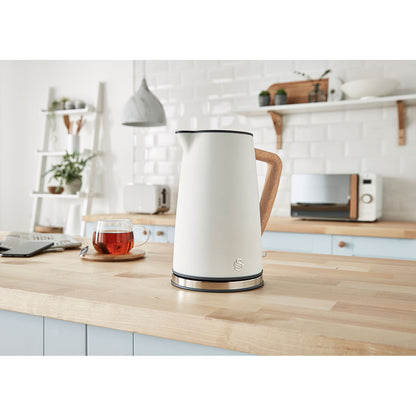 Swan Nordic Set Desayuno, Hervidor Agua 1,7l, Tostadora 2 Rebanadas, Microondas 20l Digital, Strp1060whtneu, Blanco_3
