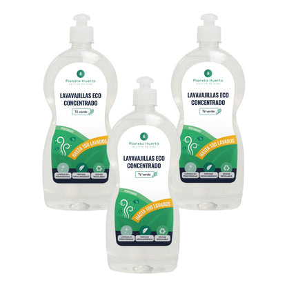 Pack 3xLavavajillas Manual Té Verde ECO  Planeta Huerto 750ml