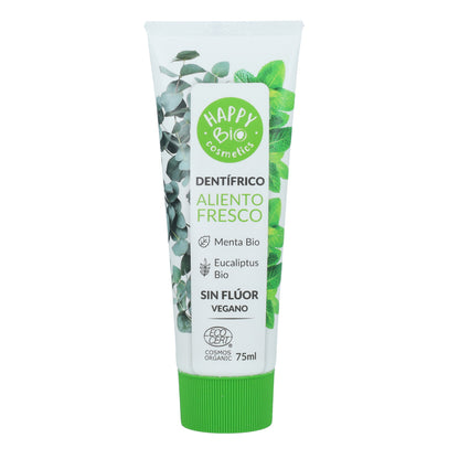 Dentífrico Aliento Fresco Menta sin fluor HappyBio 75ml