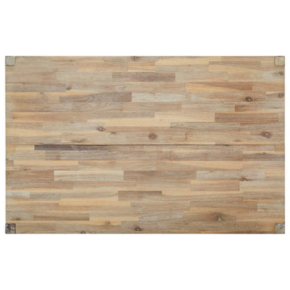 Mesa De Comedor De Madera Maciza De Acacia 120x70x75 Cm_3