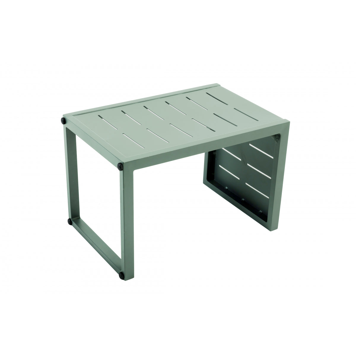Mesa Auxiliar, Mesa De Jardín Multiposiciones Aluminio Verde 36x36xh55cm- Mobiliario De Jardín_0