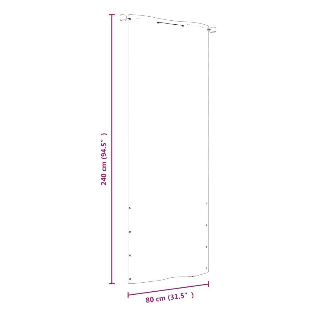 Vidaxl Toldo Para Balcón De Tela Oxford Rojo 80x240 Cm_2