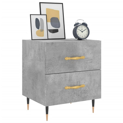 Mesita Noche 2 Uds Madera Ingeniería Gris Hormigón 40x35x47,5cm_1