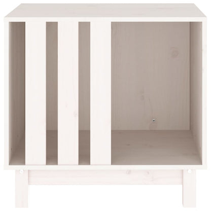 Vidaxl Caseta Para Perros Madera Maciza De Pino Blanco 60x45x57 Cm_4