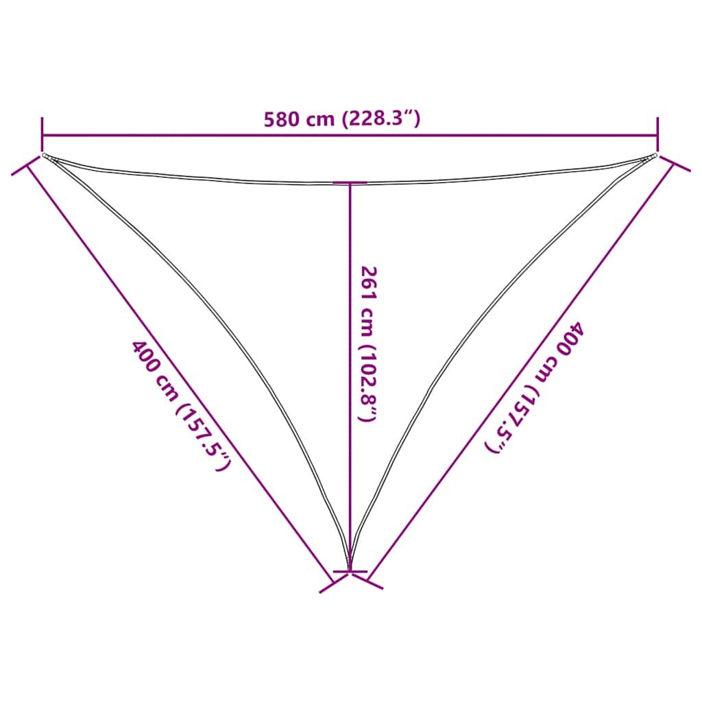 Vidaxl Toldo De Vela Hdpe Rojo 160 G/m² 4x4x5,8 M_2