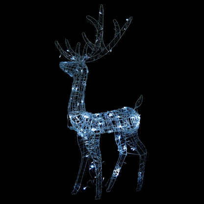 Vidaxl Adorno De Renos De Navidad Acrílico 2 Uds Blanco Frío 120 Cm_5