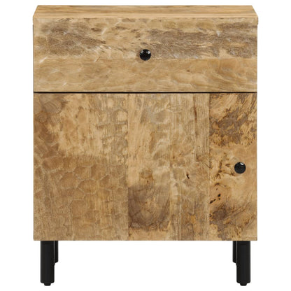 Mesita De Noche Madera Maciza De Mango 50x33x60 Cm_1