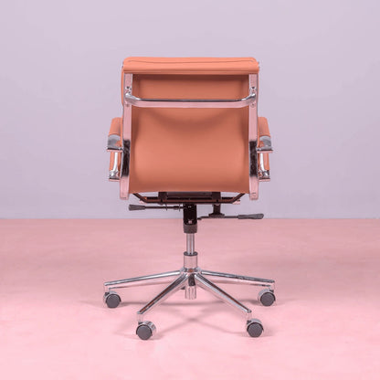 Silla De Escritorio Con Ruedas Y Respaldo Acolchado En Polipiel - Alu S_3