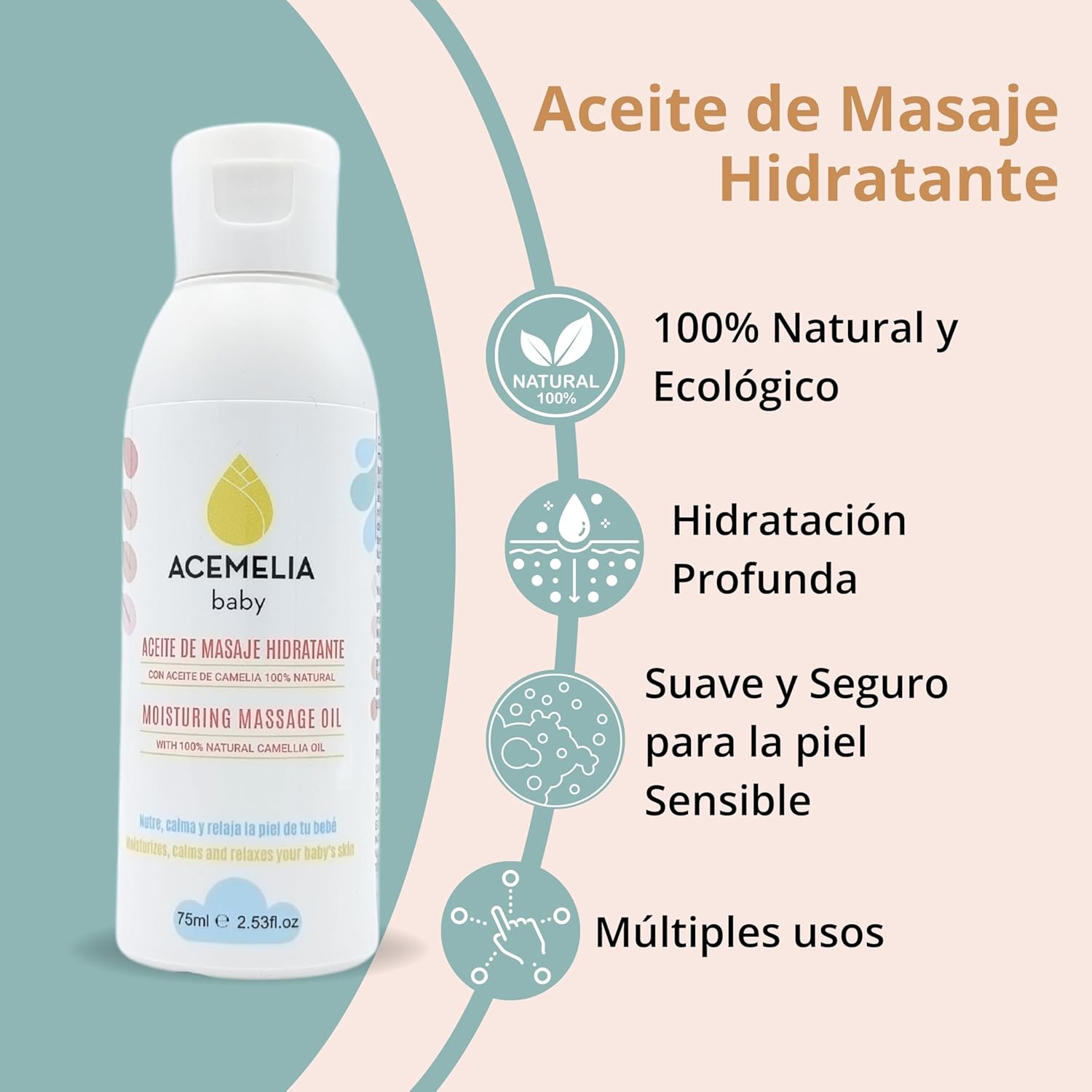 Aceite De Masaje Hidratante Para Bebés: barriguita y culito (zona pañal)_1