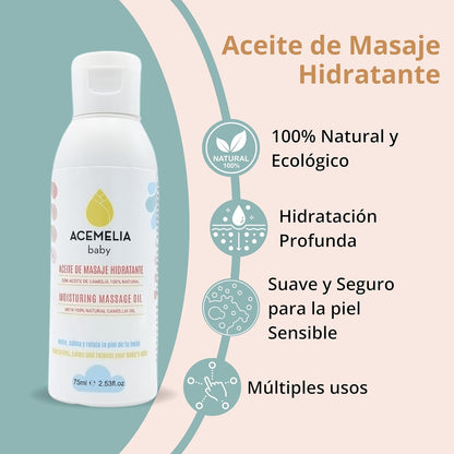Aceite De Masaje Hidratante Para Bebés: barriguita y culito (zona pañal)_1