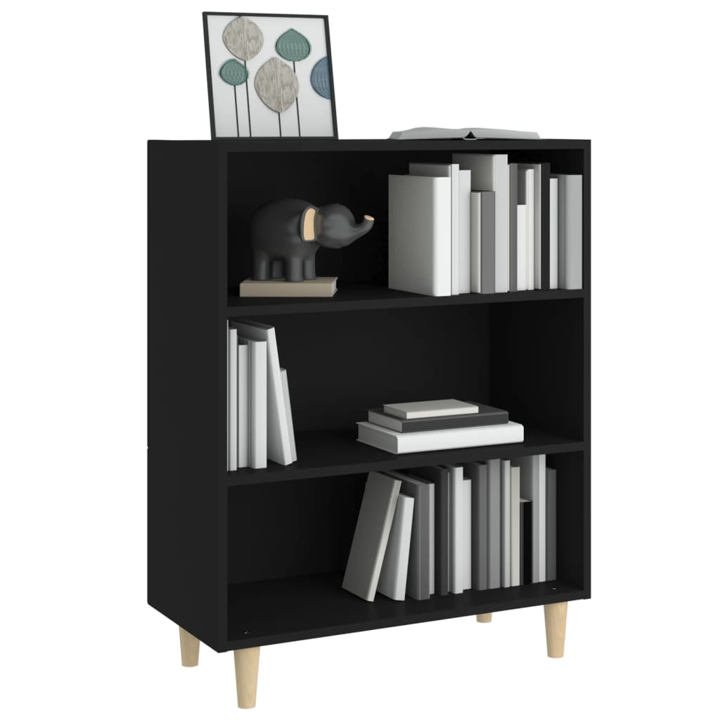 Aparador De Madera Contrachapada Negro 69,5x32,5x90 Cm / Vetonek_3
