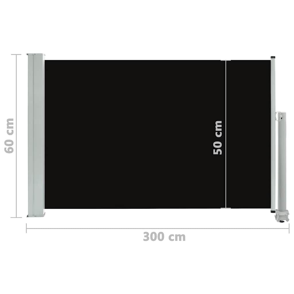 Vidaxl Toldo Lateral Retráctil De Jardín Negro 60x300 Cm_2