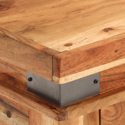 Mesa Consola De Madera Maciza De Acacia 110x34x74 Cm_4