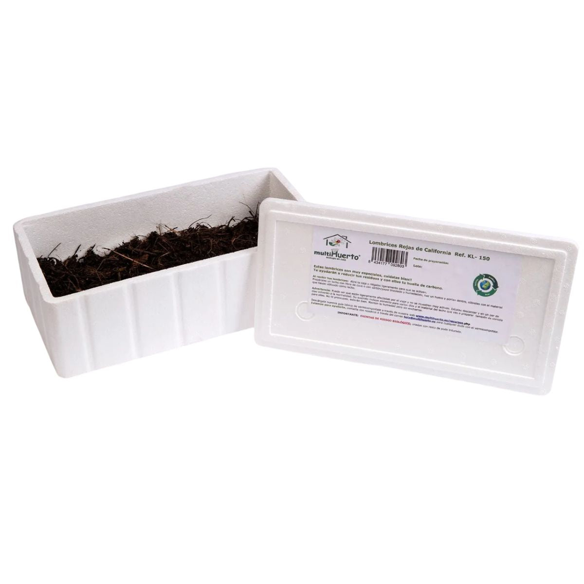 Lombrices rojas californianas para vermicompost Multihuerto 500 ud