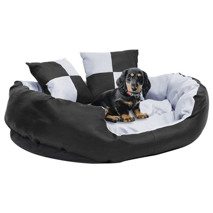 Vidaxl Cojín Para Perro Reversible Y Lavable Gris Y Negro 85x70x20 Cm_1