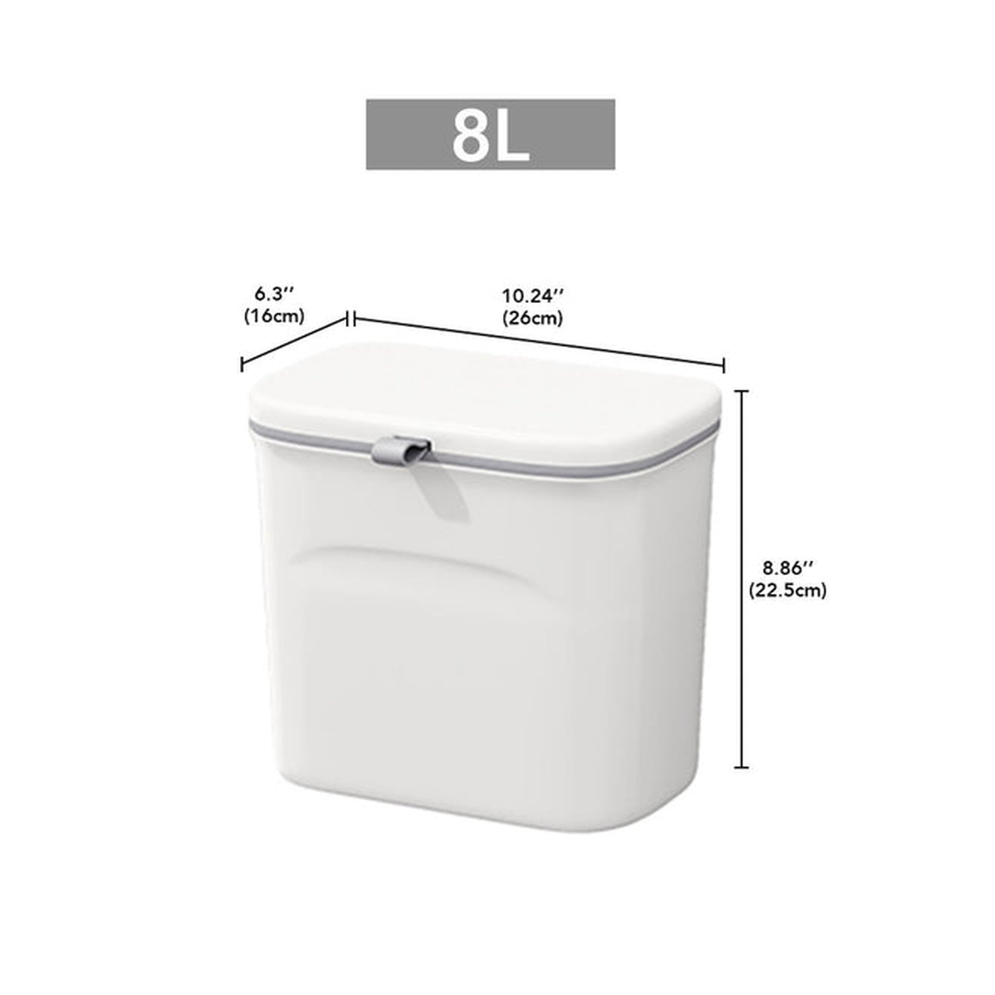 Set De 2 Cubos De Basura Multifuncionales Para Puerta O Pared De 8l Y 12l_3