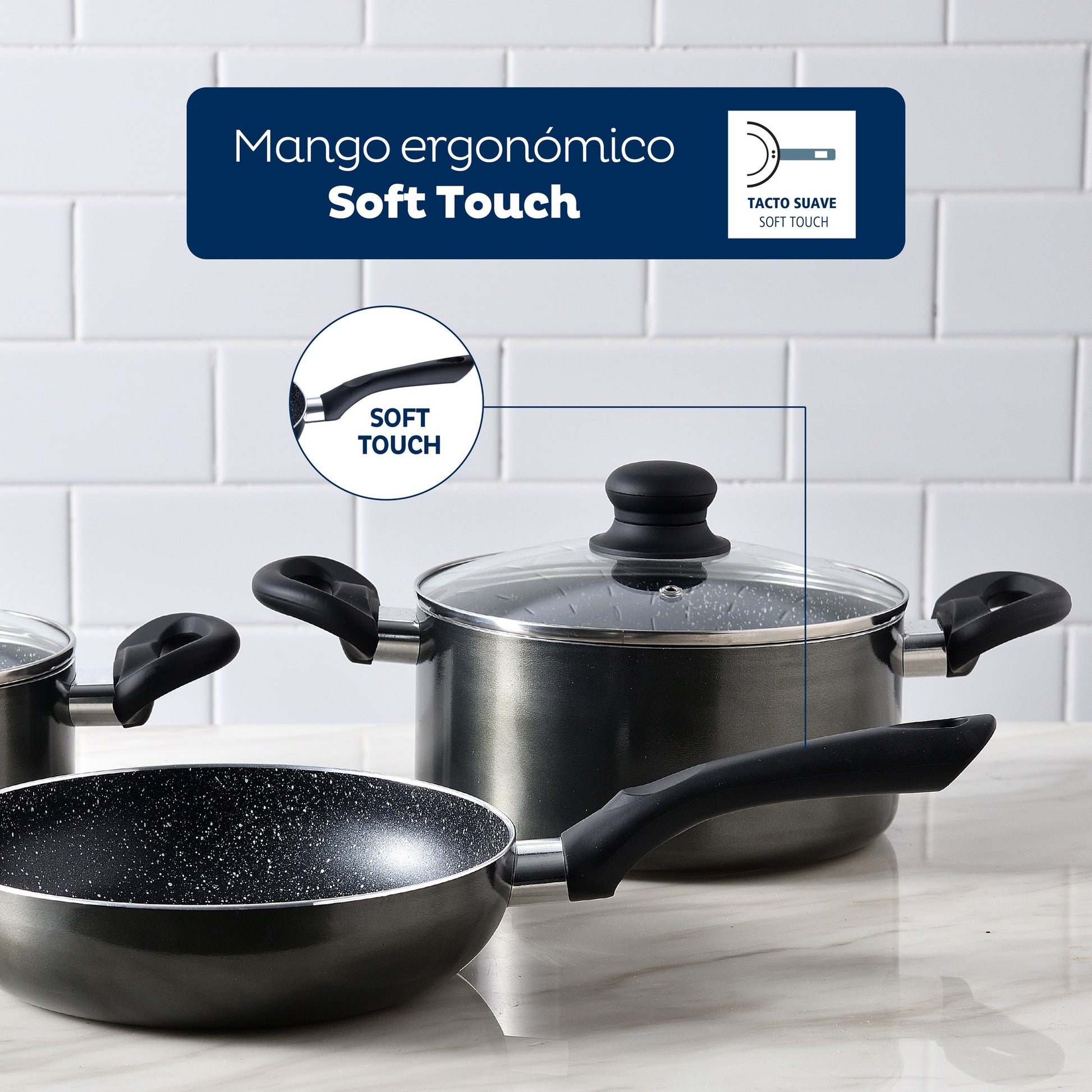 Bateria 5pc Aluminio Prensado Ind Soria