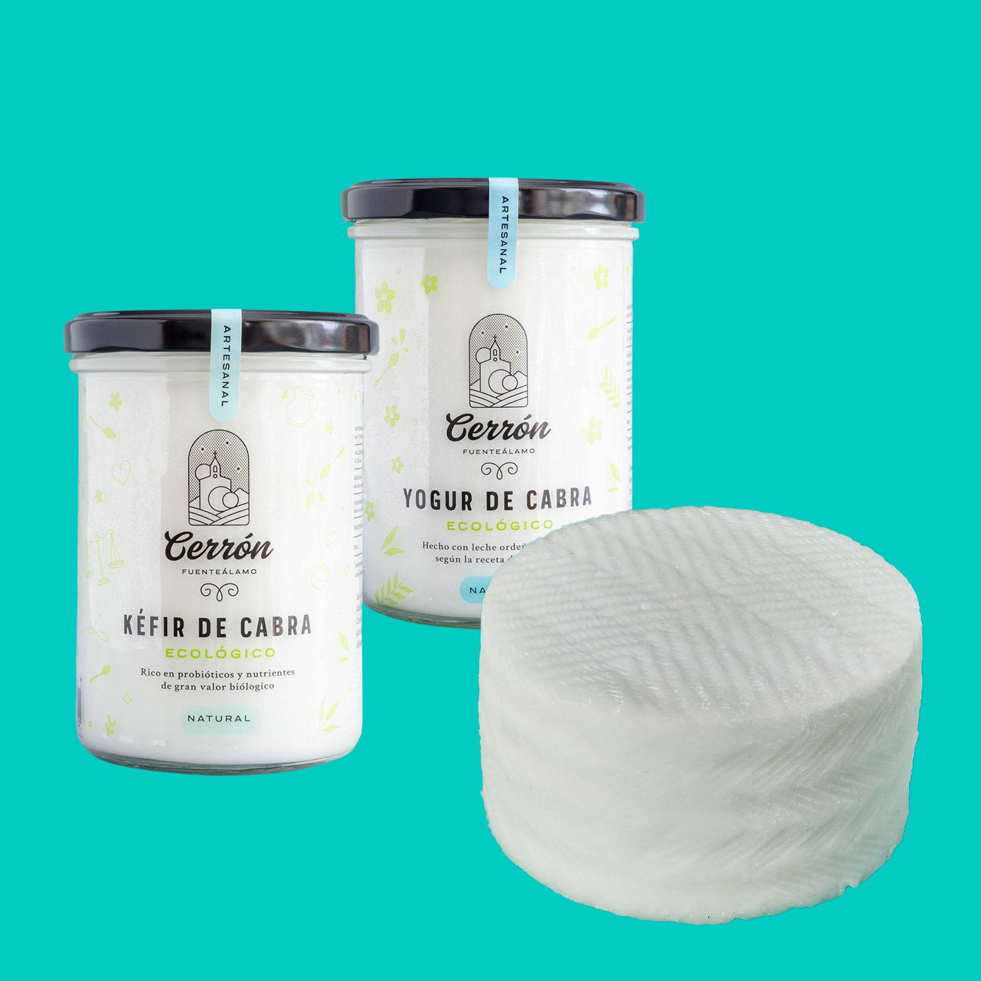 Pack Fermentados: Yogur Cabra+kefir Cabra+queso Eco Cabra Mini Con Aceite_0