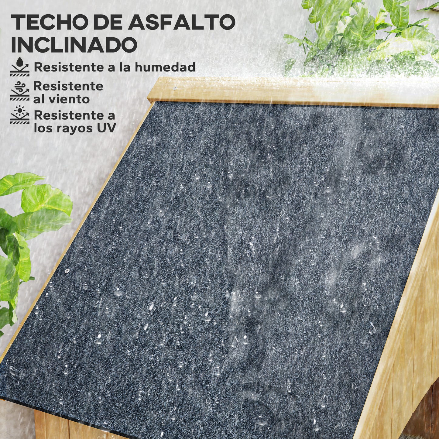 Outsunny Caseta Jardín Exterior De Madera 77_3