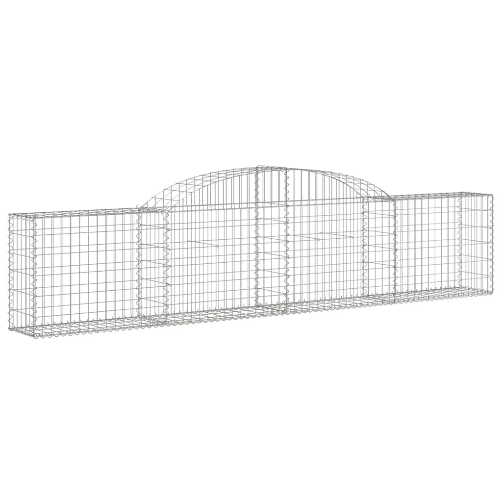 Cestas De Gaviones 5 Uds Forma De Arco Hierro 300x30x60/80 Cm_2