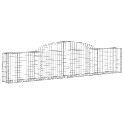 Cestas De Gaviones 5 Uds Forma De Arco Hierro 300x30x60/80 Cm_2