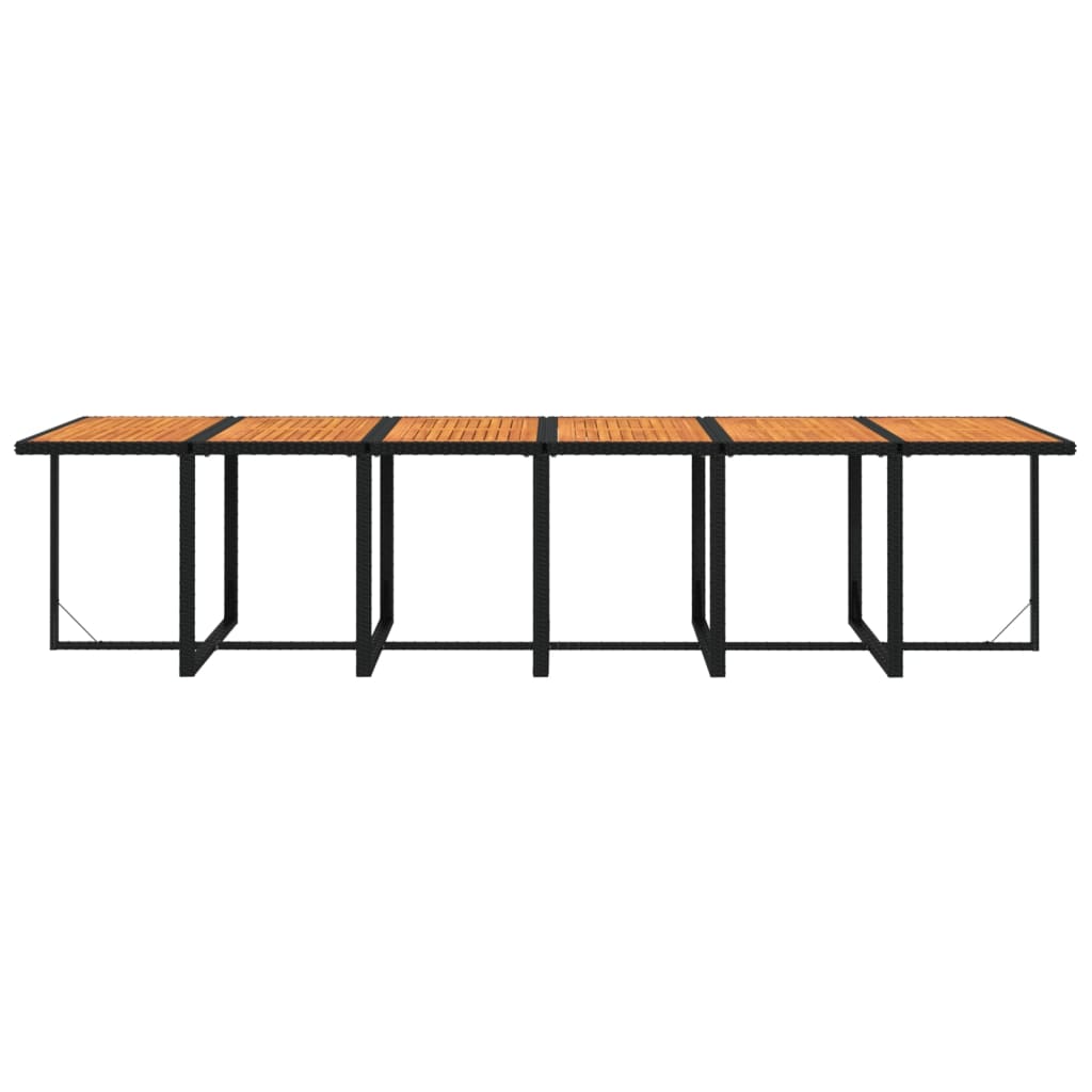 Vidaxl Juego Comedor Jardín 13 Pzas Con Cojines Ratán Sintético Negro_3